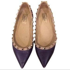 Rockstud ballerina shoes